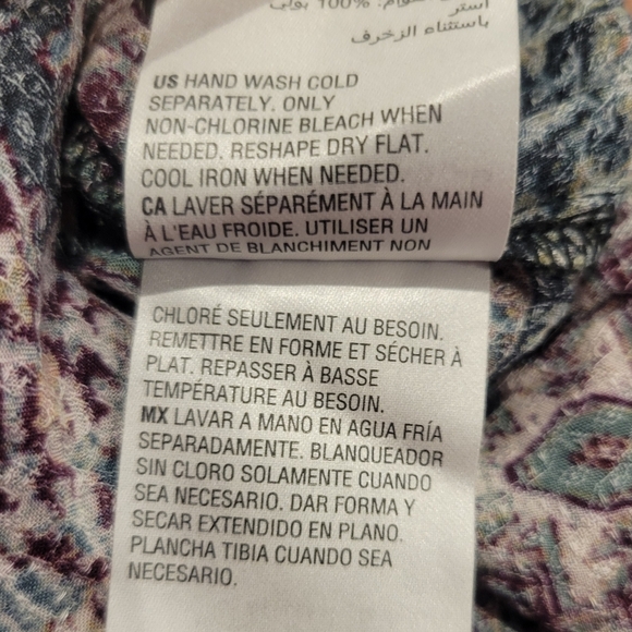 Style & Co Size 3x Green Boho Floral Print Knee Length Dress - Picture 8 of 8